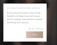 40 minute bodywork session - screenshot