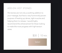 add on hot stones
